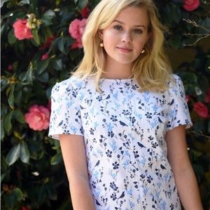 Draper James Printed Denim Shift Dress